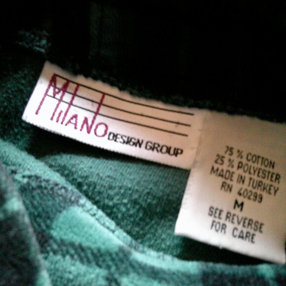 Green Tartan Fleece Turtleneck - Picture 3 of 3